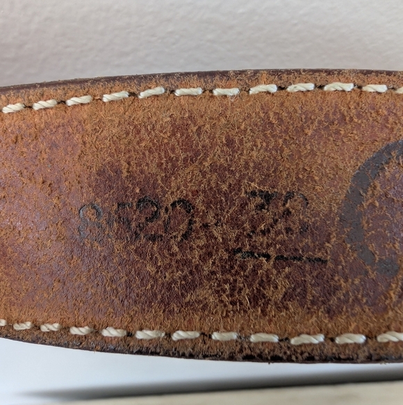 Vintage Handcarved Leather Horse Belt Buckle With Silver Tip Alpaca Mexico 38 - Picture 7 of 7